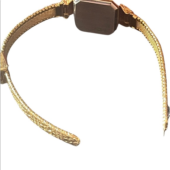 Vintage Cardinal Gold tone nugget square fancy face watch womens - Picture 7 of 16